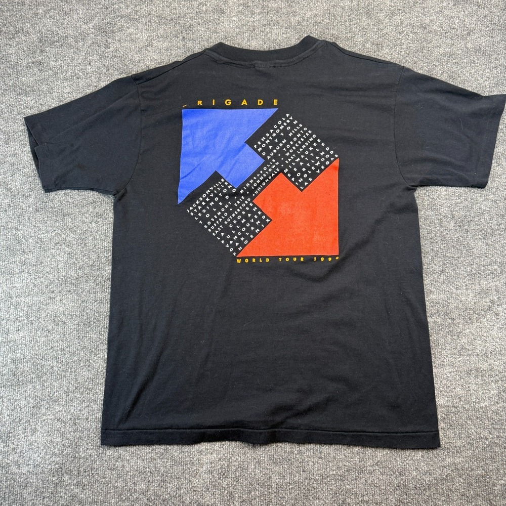 Vtg 1990 Heart Brigade Tour Shirt Anvil Value T Large L Band Concert Rock 50/50 - Picture 7 of 9